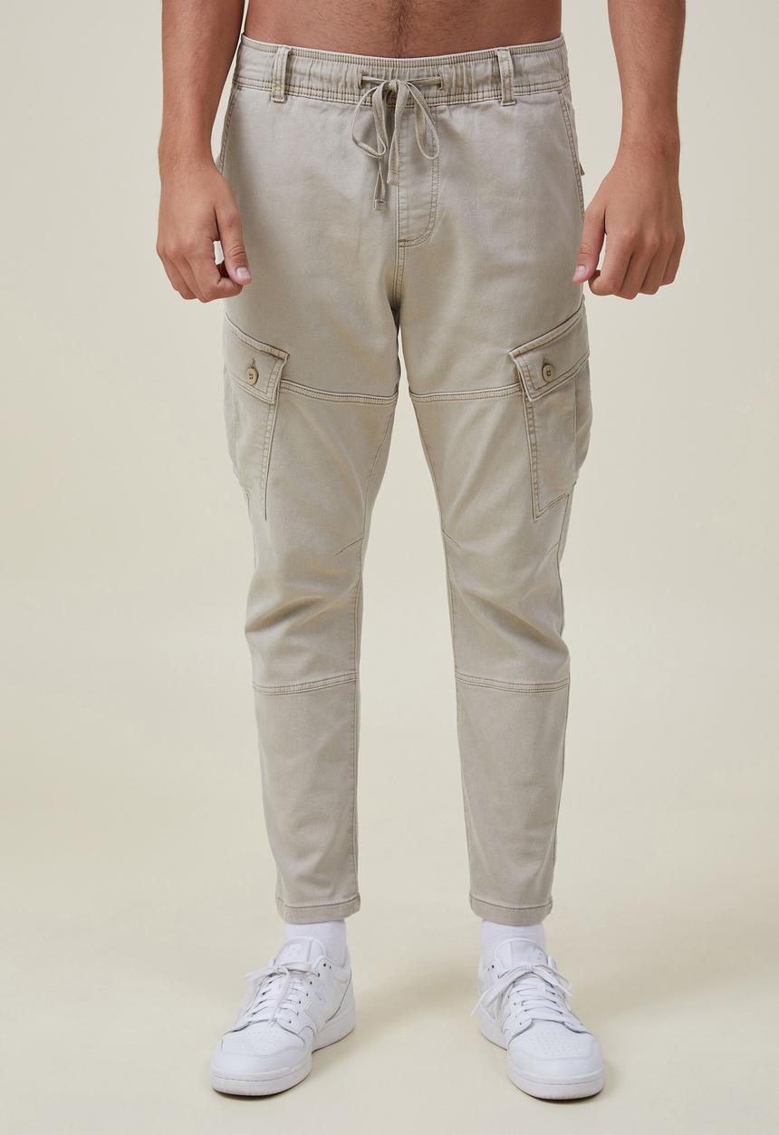 Cotton On - Military cargo pant - stone