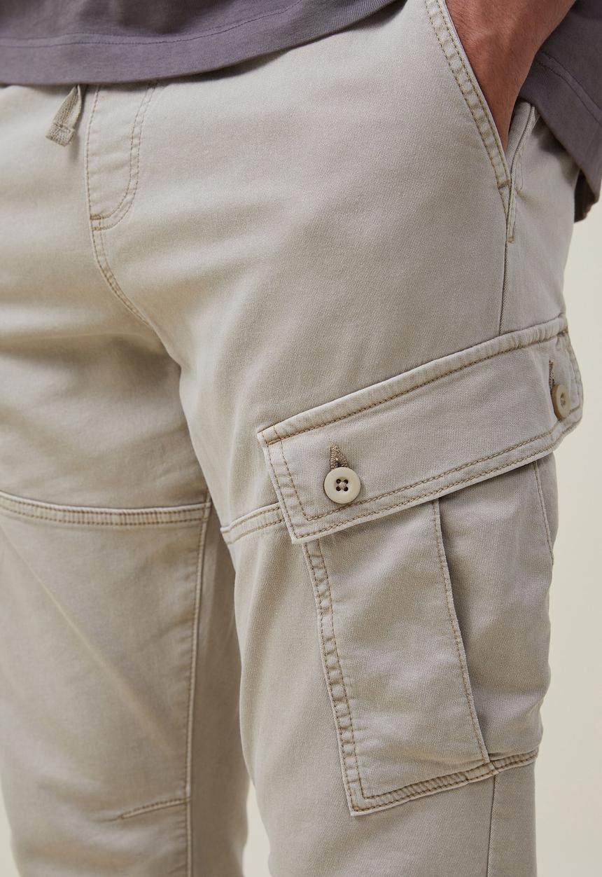 Cotton On - Military cargo pant - stone