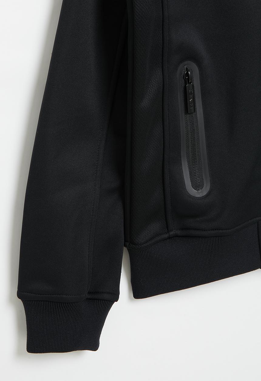 SOVIET - Boys zip through sweat top - black