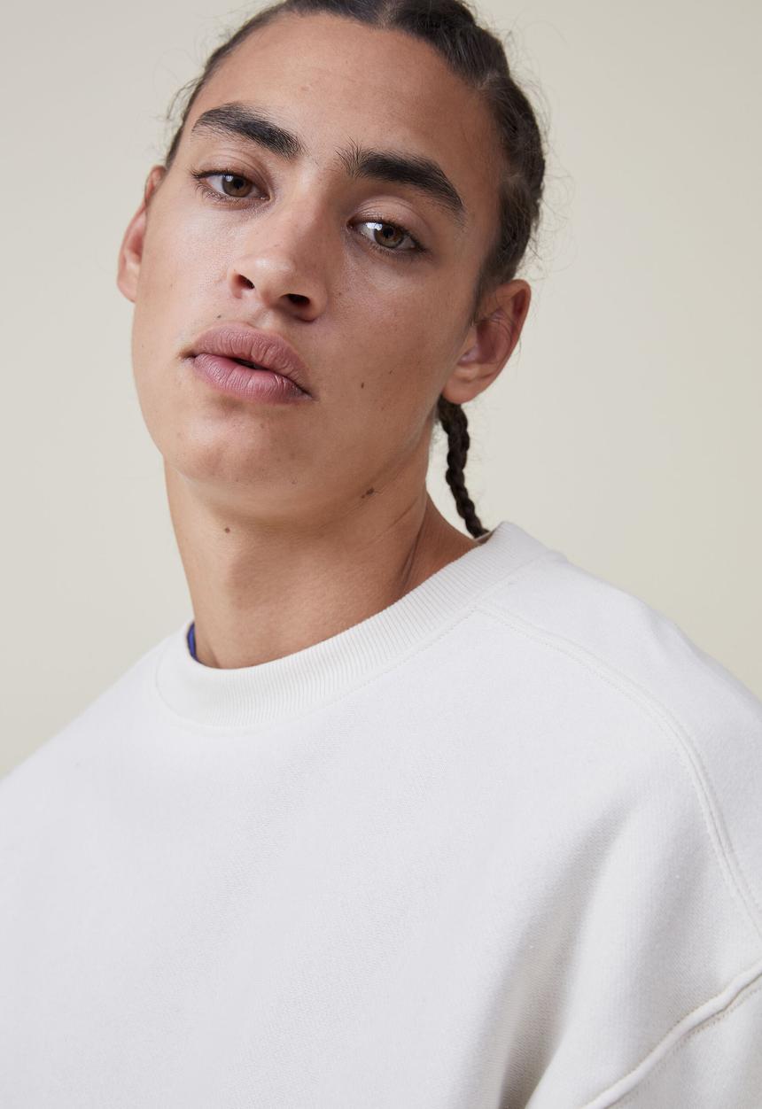 Cotton On - Oversized crew sweater - ecru