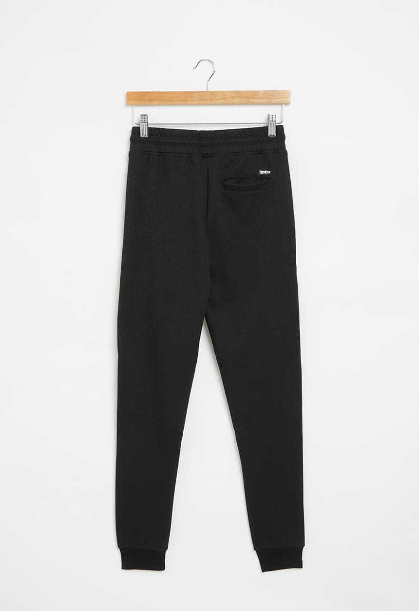 SOVIET - Boys fashion track pants - black