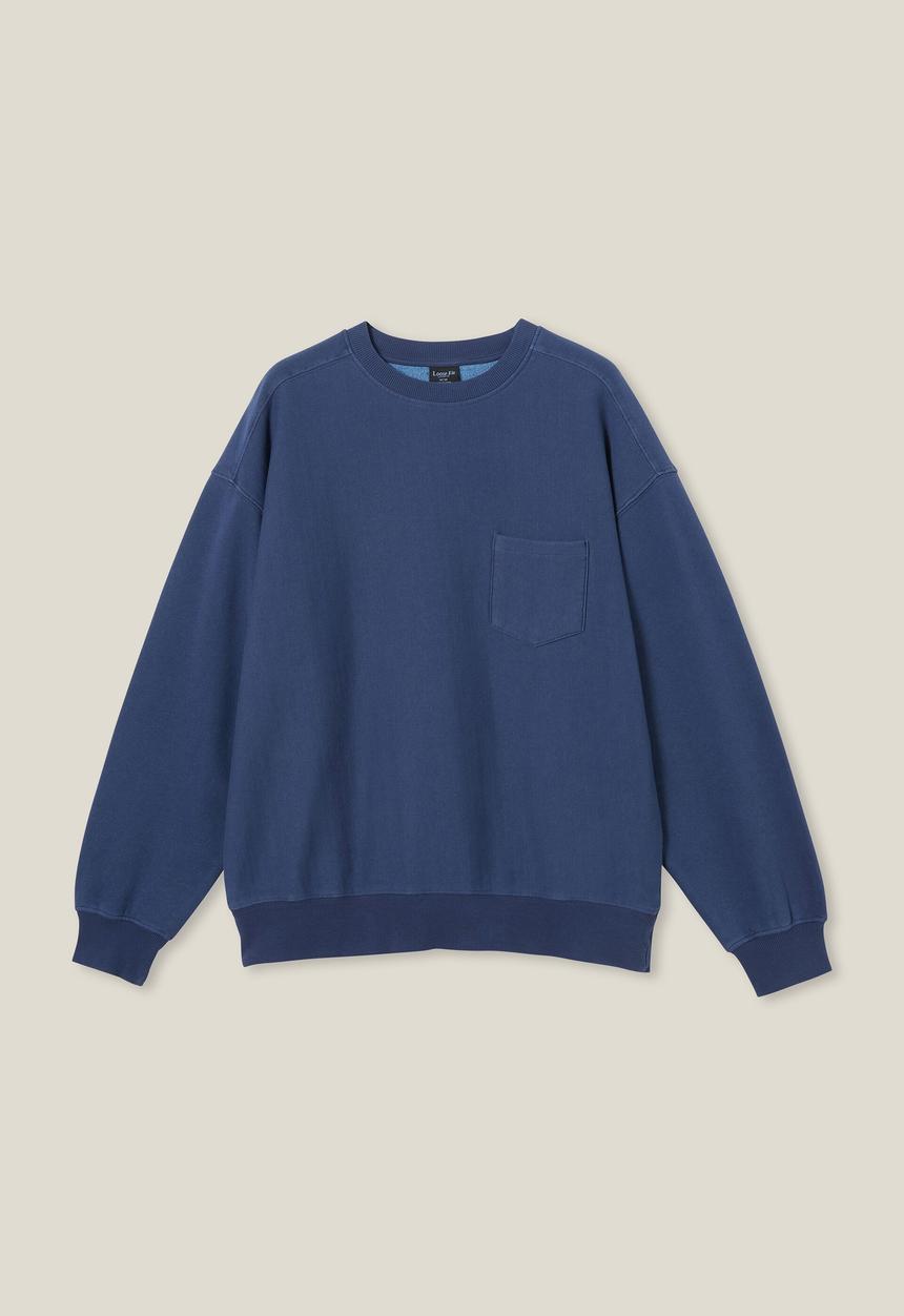 Cotton On - Oversized crew sweater - indigo
