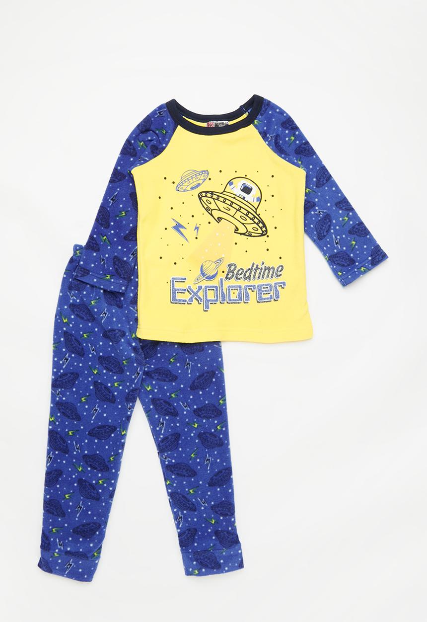 Pop Candy - Bedtime explorer pj set - blue/yellow