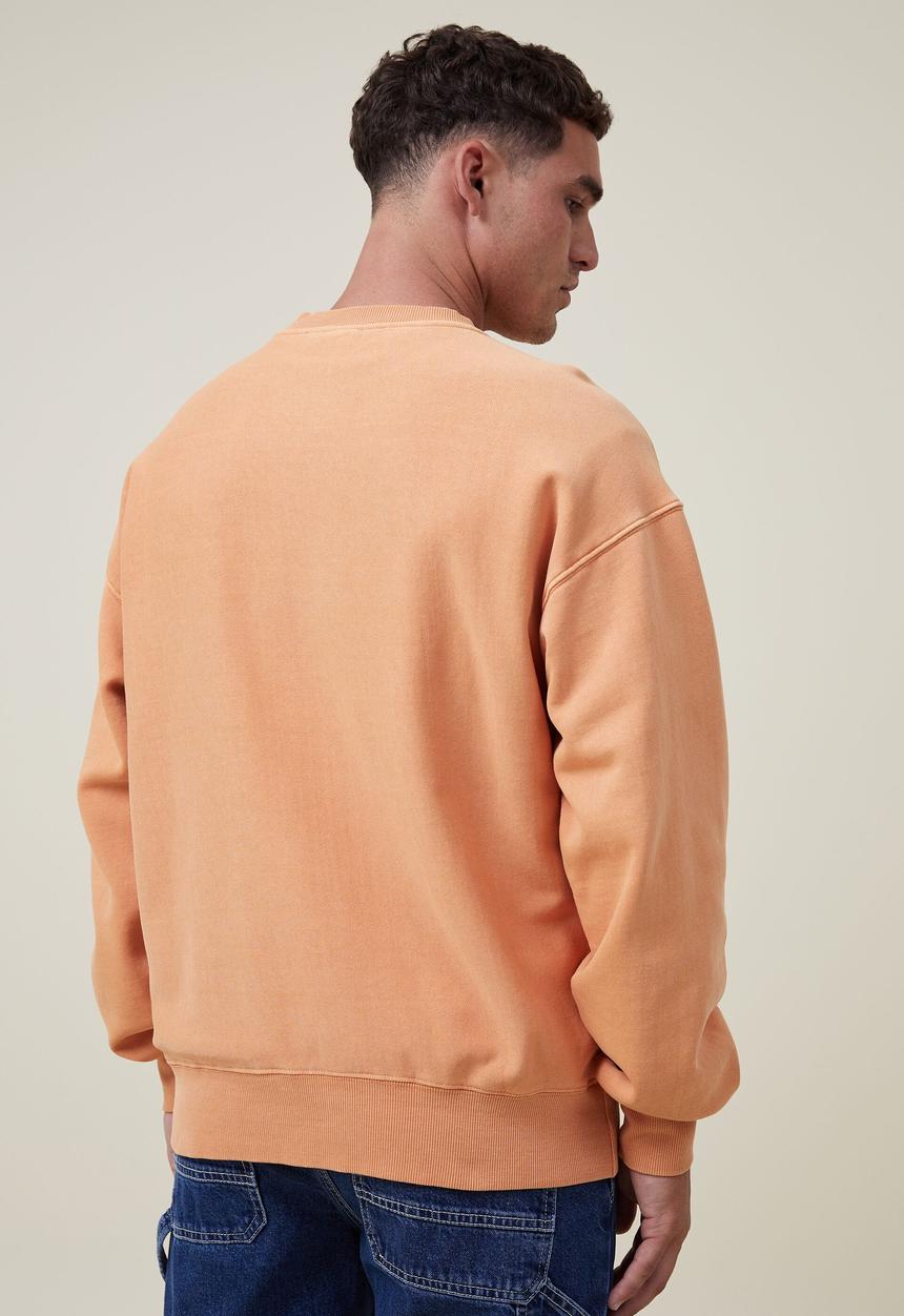 Cotton On - Oversized crew sweater - orange sun