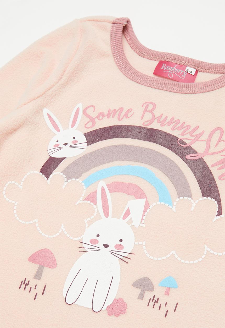 Pop Candy - Rainbow bunny pj set - pink