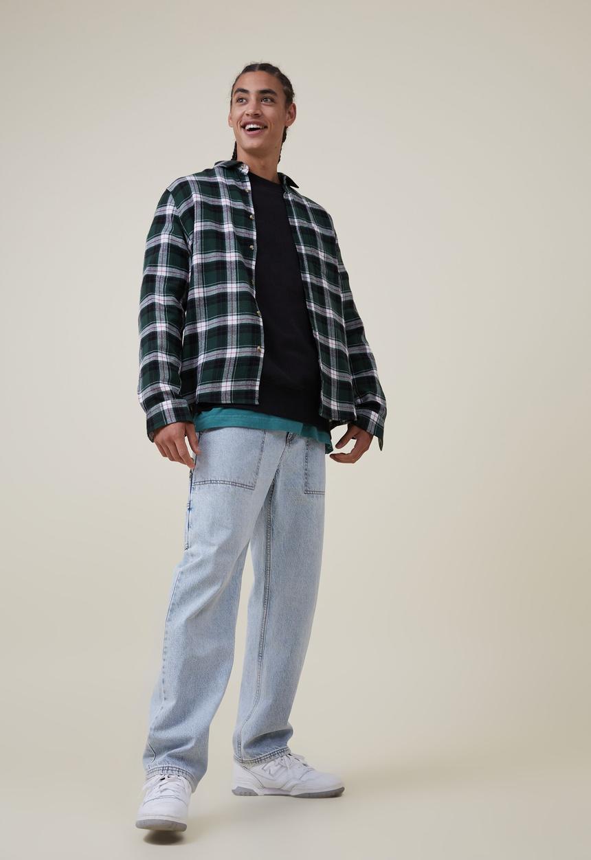 Cotton On - Oversized crew sweater - washed black
