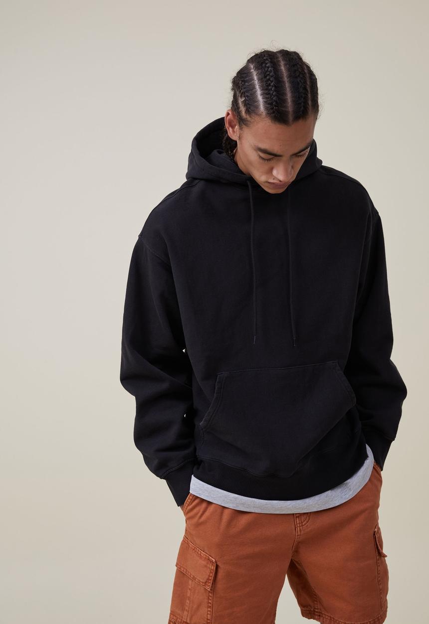 Cotton On - Oversized hoodie - washed black