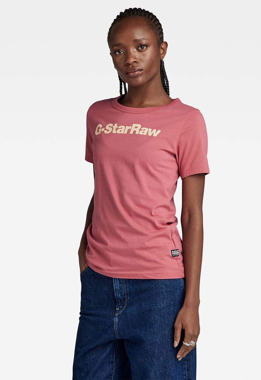 G-STAR - Gs gr slim r t - pink ink
