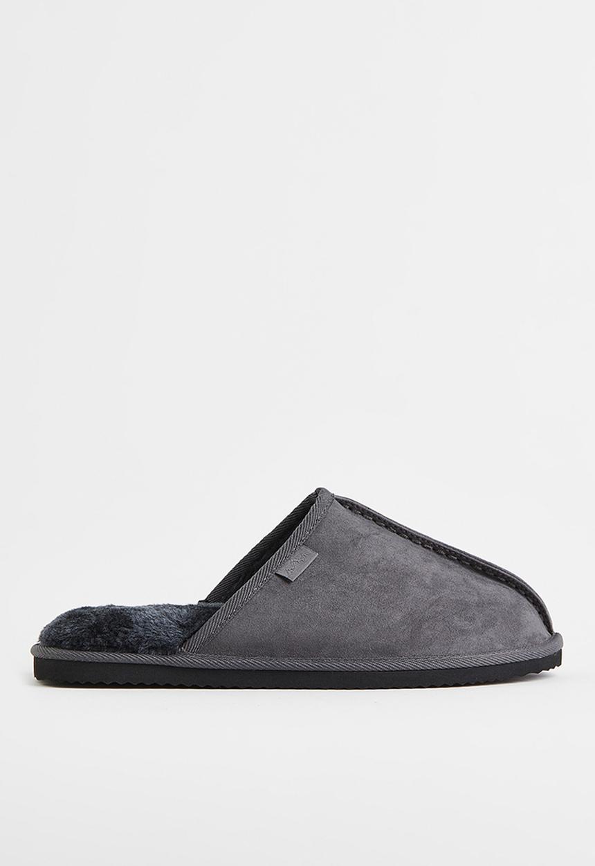 H&M - Pile-lined slippers - dark grey