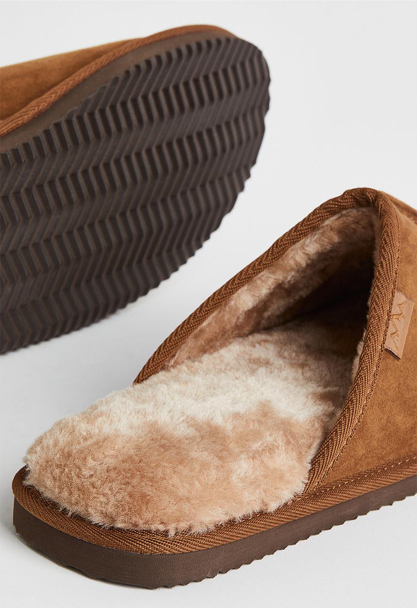 H&M - Pile-lined slippers - brown