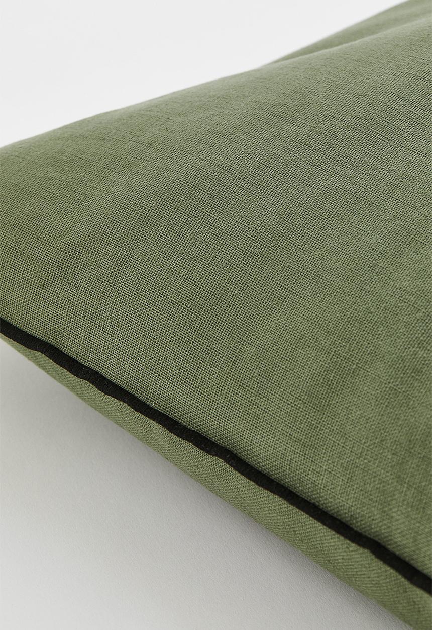 H&M - Linen-blend cushion cover - green