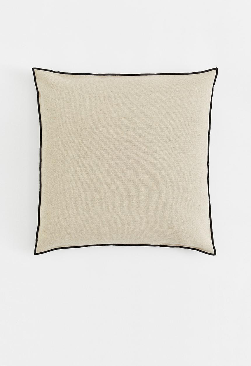 H&M - Linen-blend cushion cover - light beige