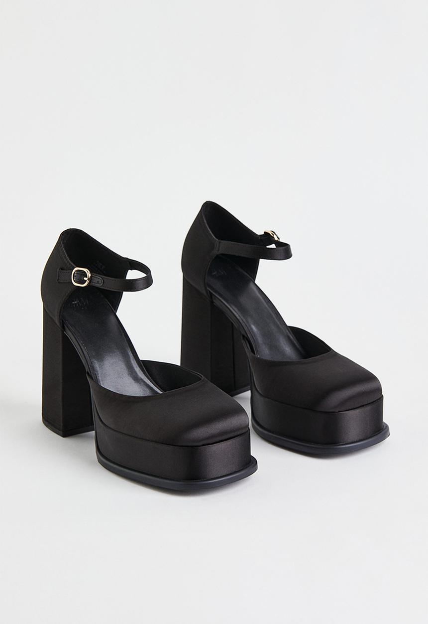 H&M - Block-heeled mary janes - black