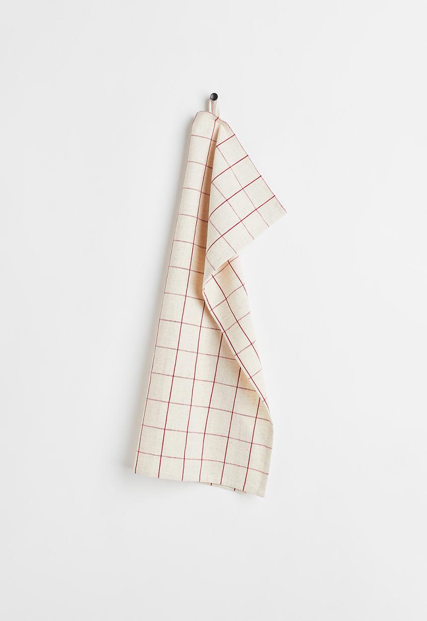 H&M - Checked tea towel - beige/checked