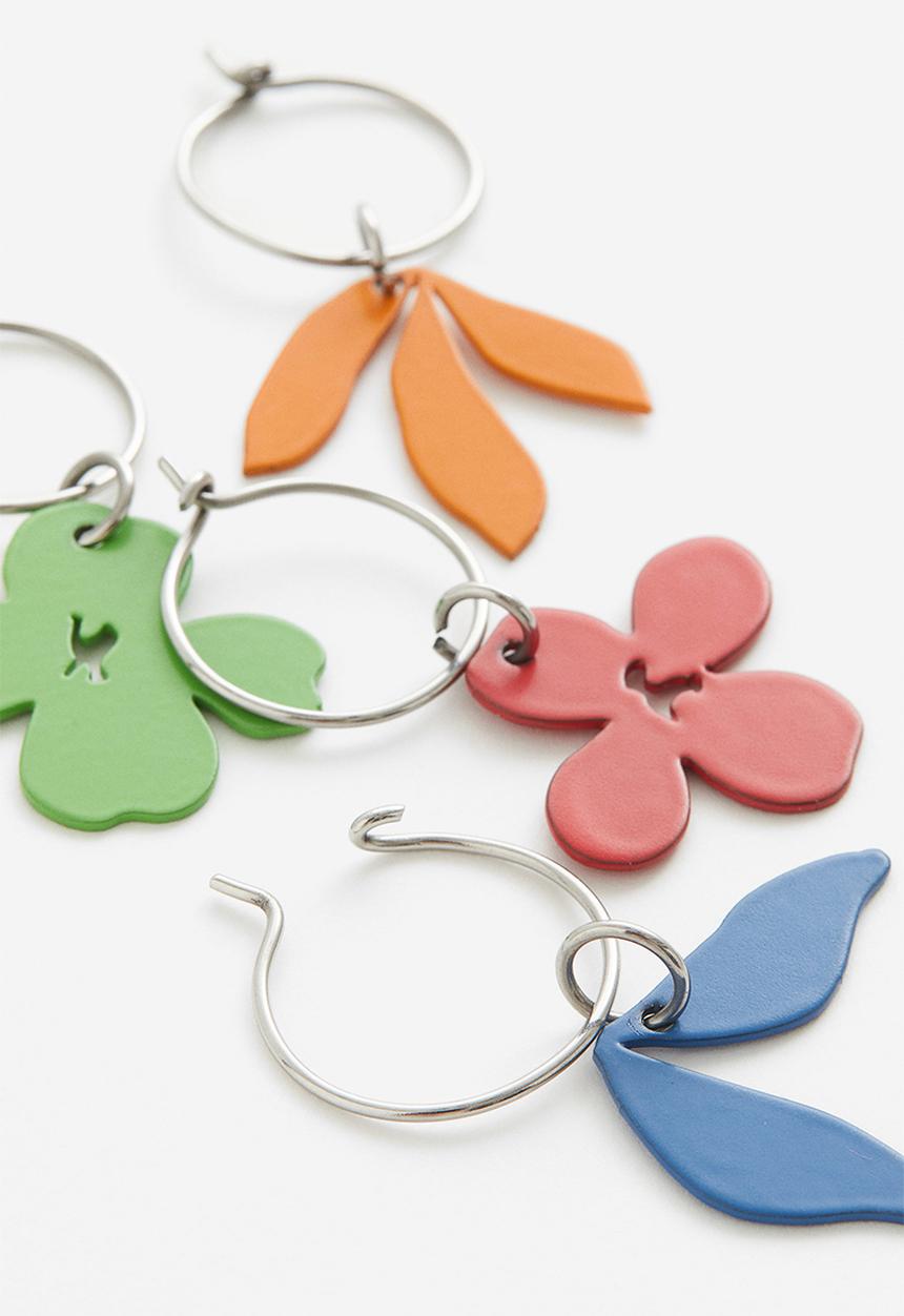 H&M - 10-pack drink markers - green/flowers