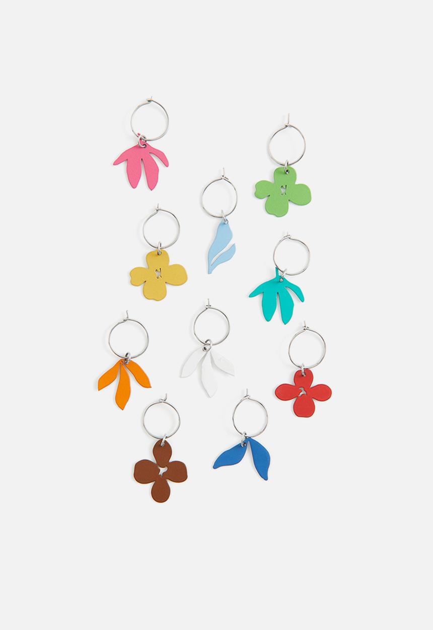 H&M - 10-pack drink markers - green/flowers