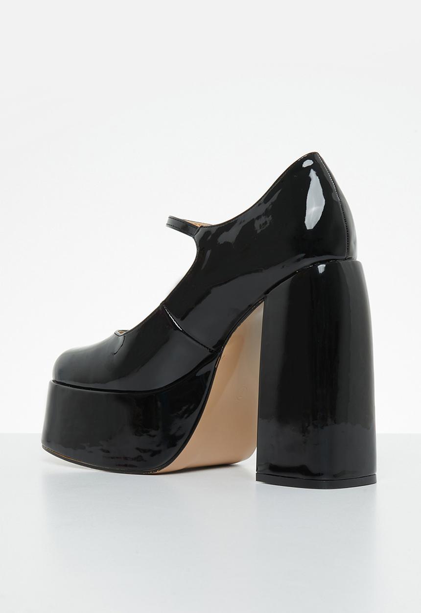 Footwork - Antia platform heel - black