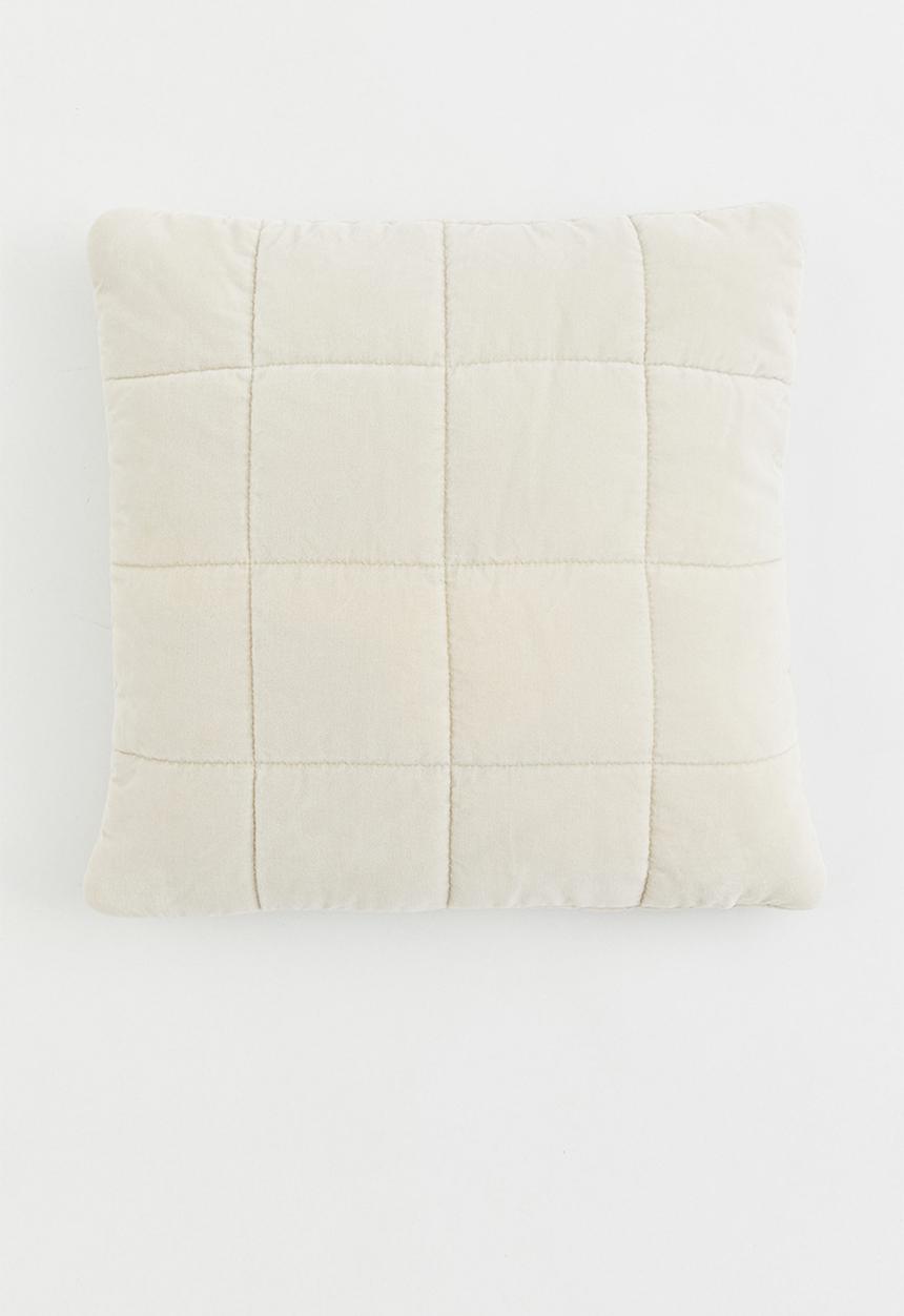 H&M - Cotton velvet cushion cover - light beige