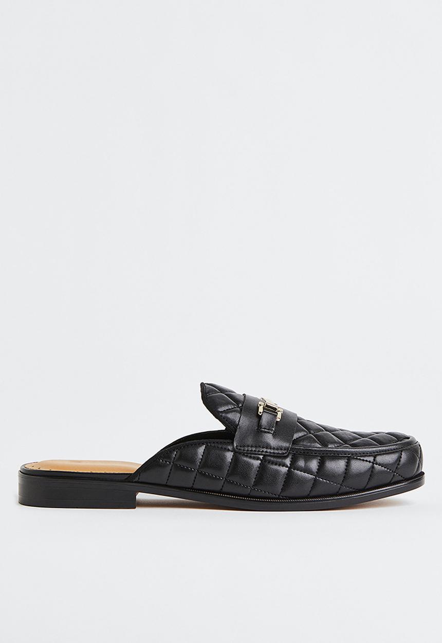 H&M - Quilted mule loafers - black