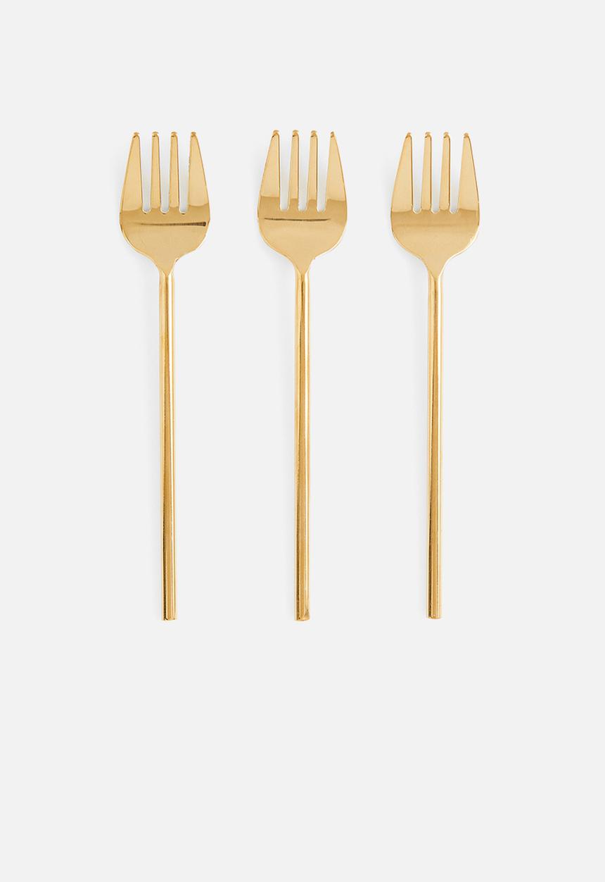 H&M - 3 Pack forks - gold-coloured
