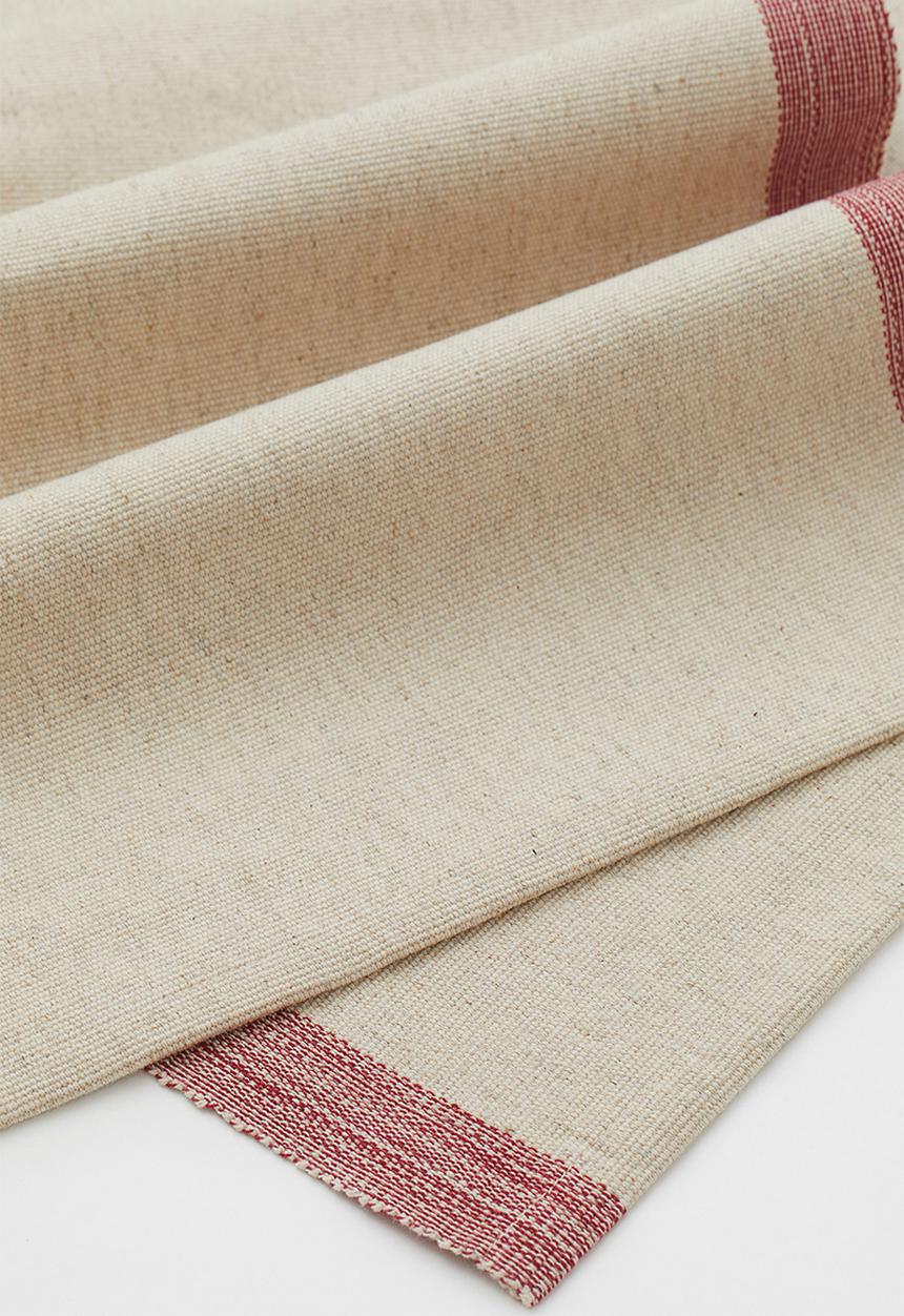 H&M - 2 Pack linen-blend table mats - light beige & red
