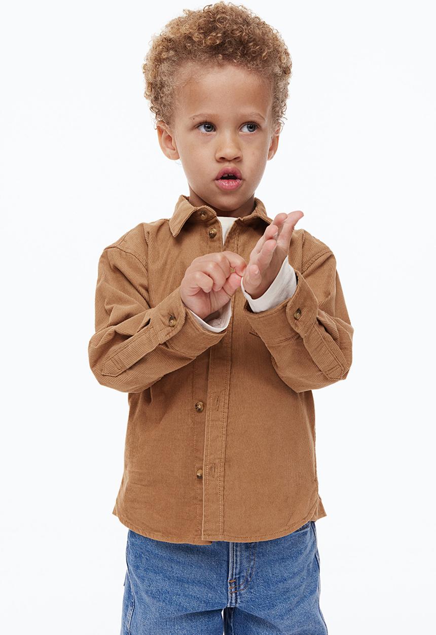 H&M - Corduroy shirt - dark beige