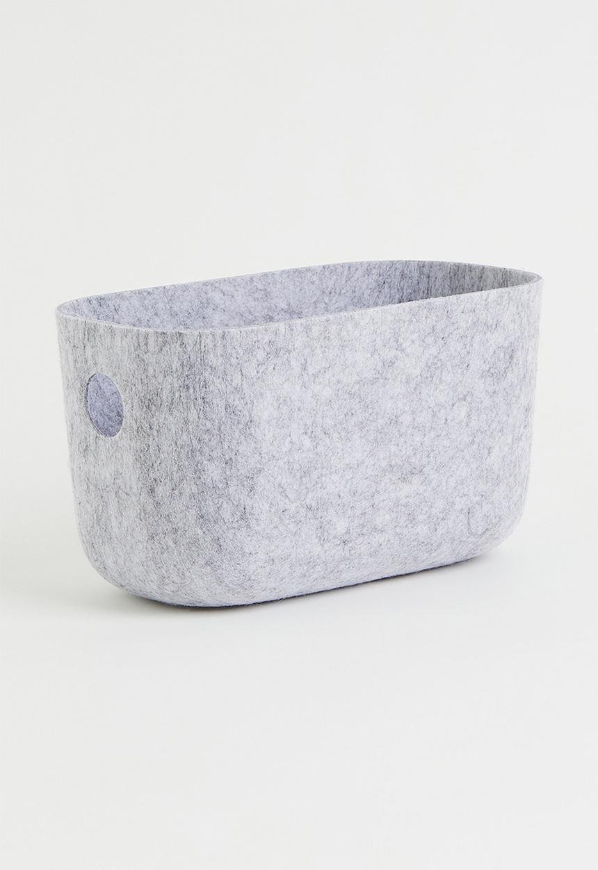 H&M - Felted storage basket - light grey