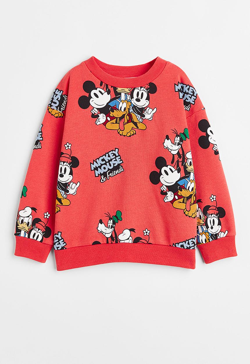 H&M - Oversized printed sweatshirt - orange/mickey mouse