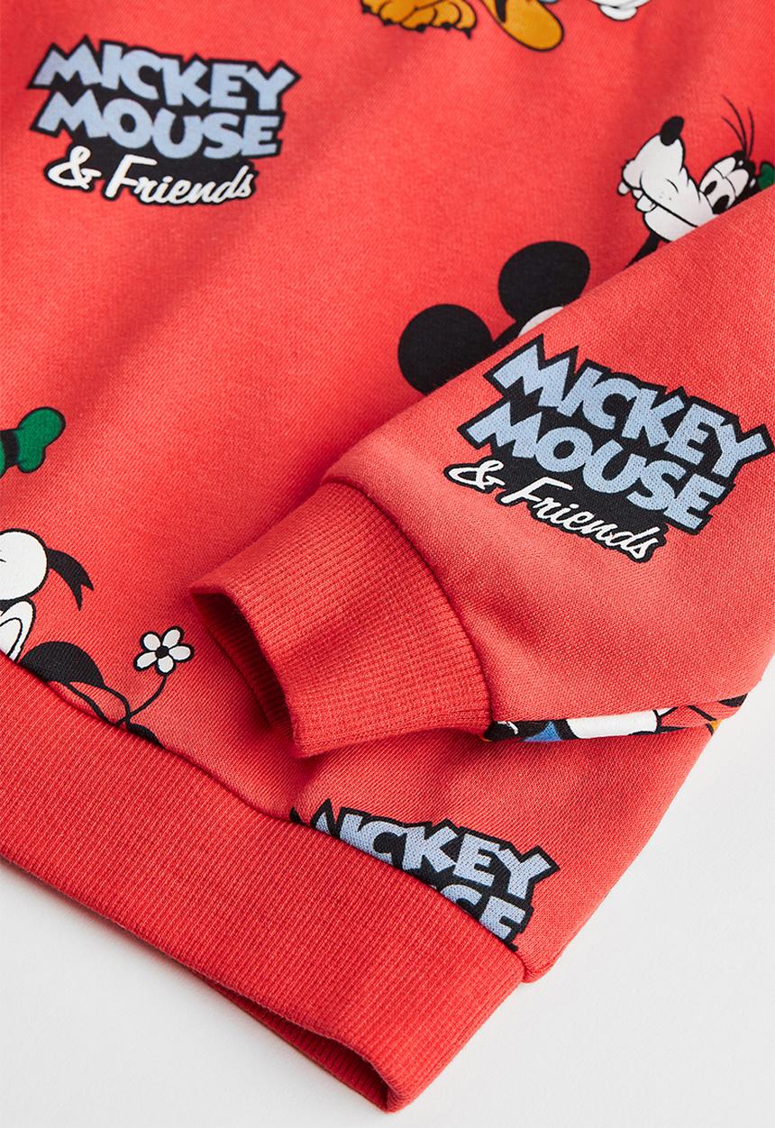 H&M - Oversized printed sweatshirt - orange/mickey mouse