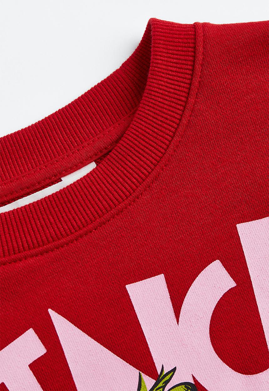 H&M - Oversized printed sweatshirt - red/the grinch