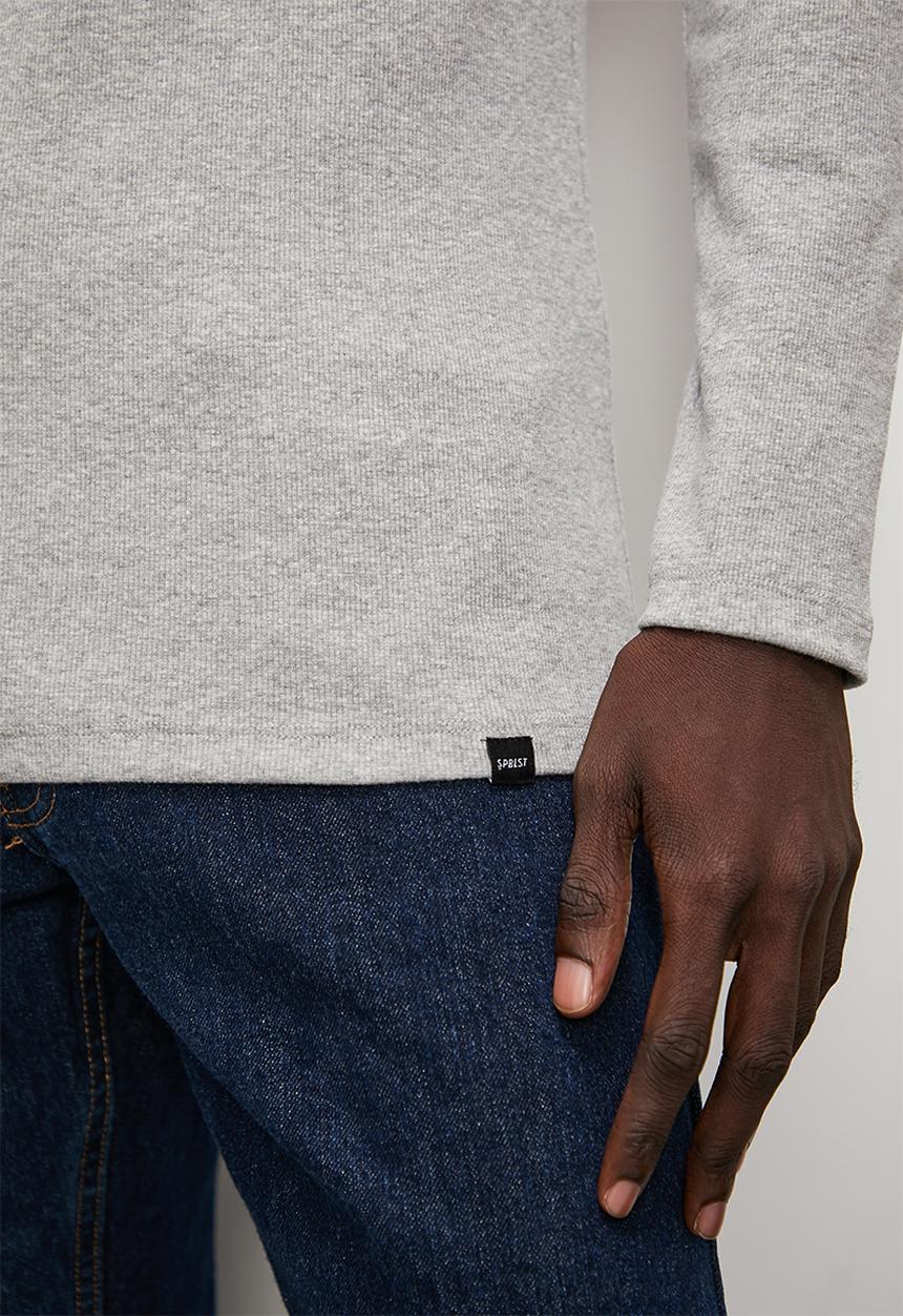 Superbalist - 2-Pack sochi slim ribbed roll neck long sleeve tee - grey & navy