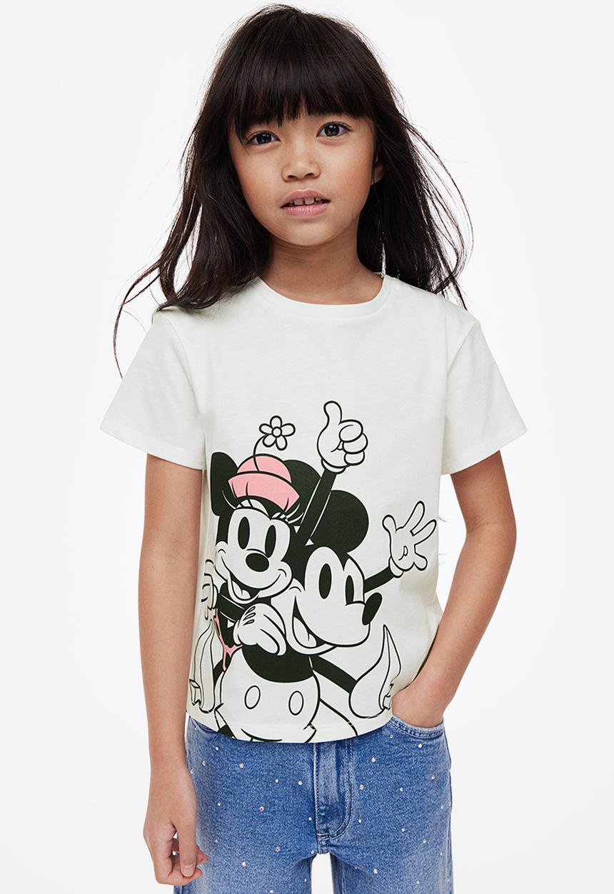 H&M - Printed T-shirt - white/disney