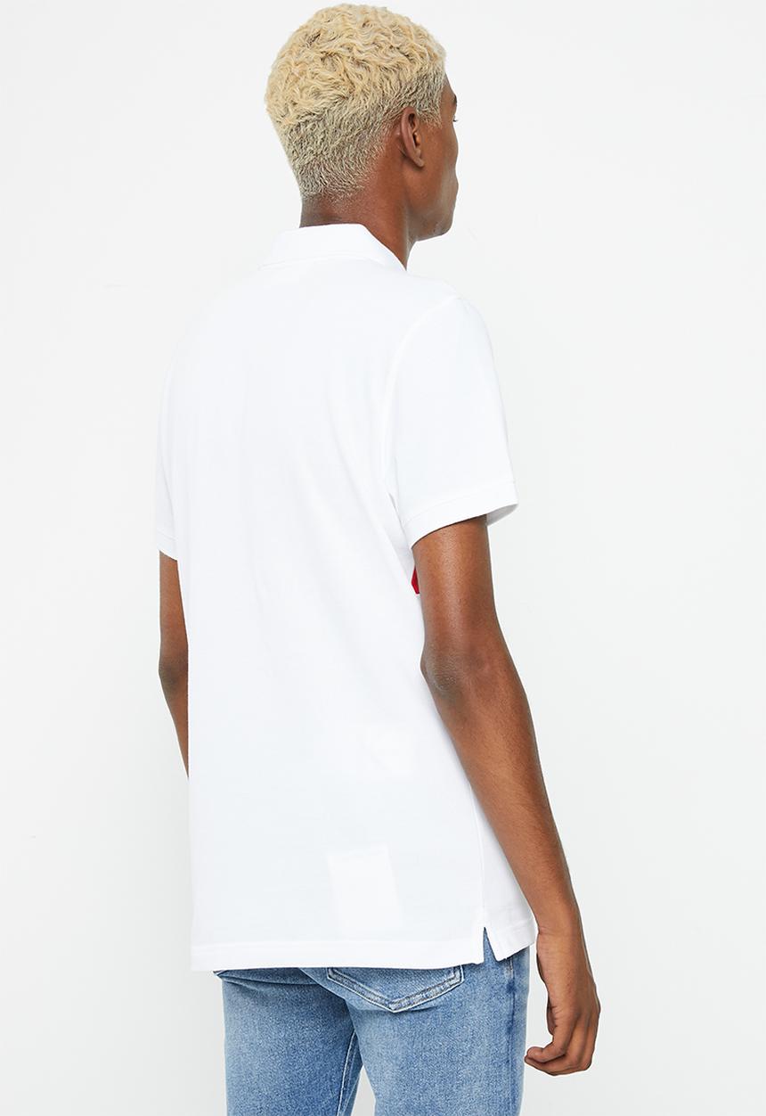 Calvin Klein - Colorblock logo polo - bright white