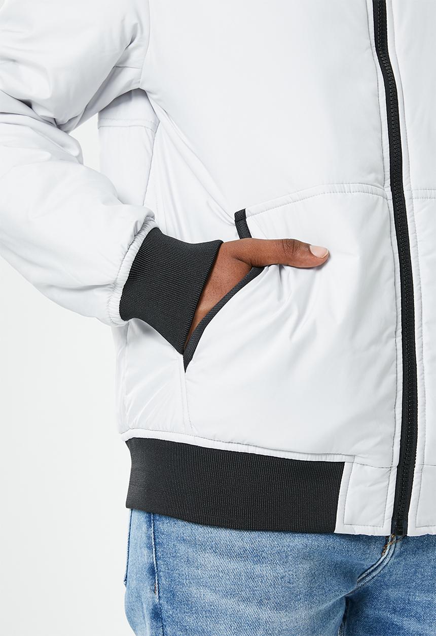Calvin Klein - Padded harrington jacket - ghost grey