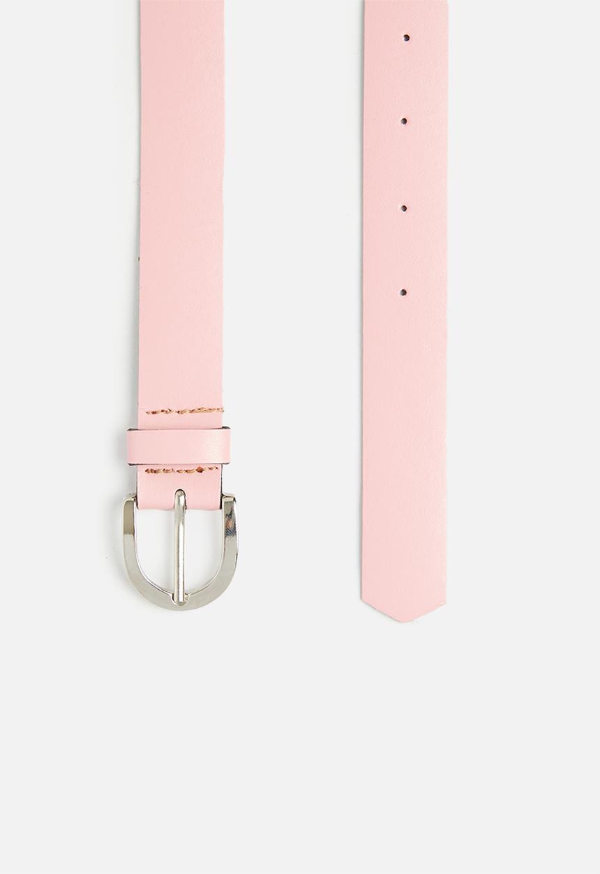 Superbalist - Thinny two pack pu belts - pink & beige