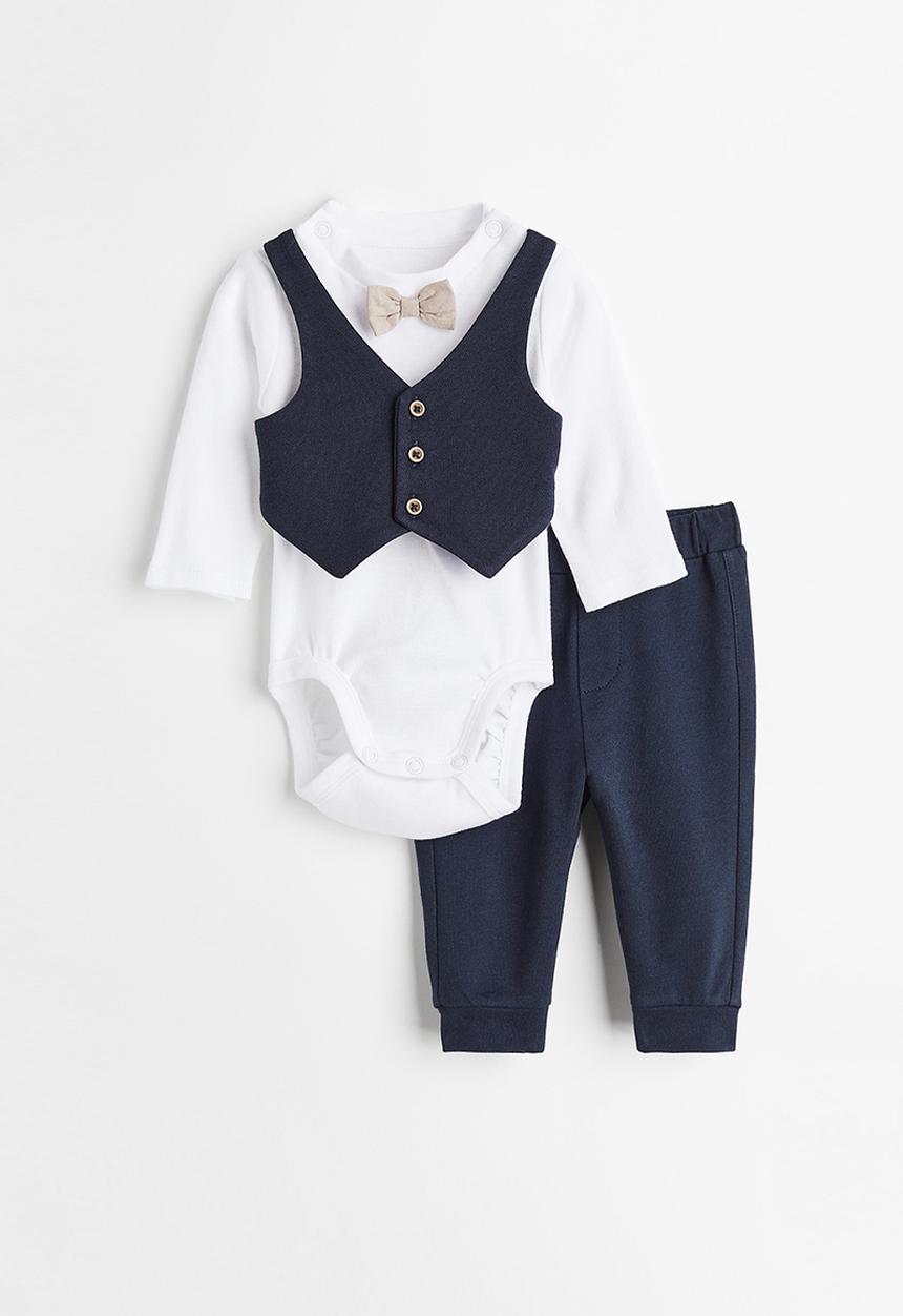 H&M - 2-Piece cotton set - navy blue/white