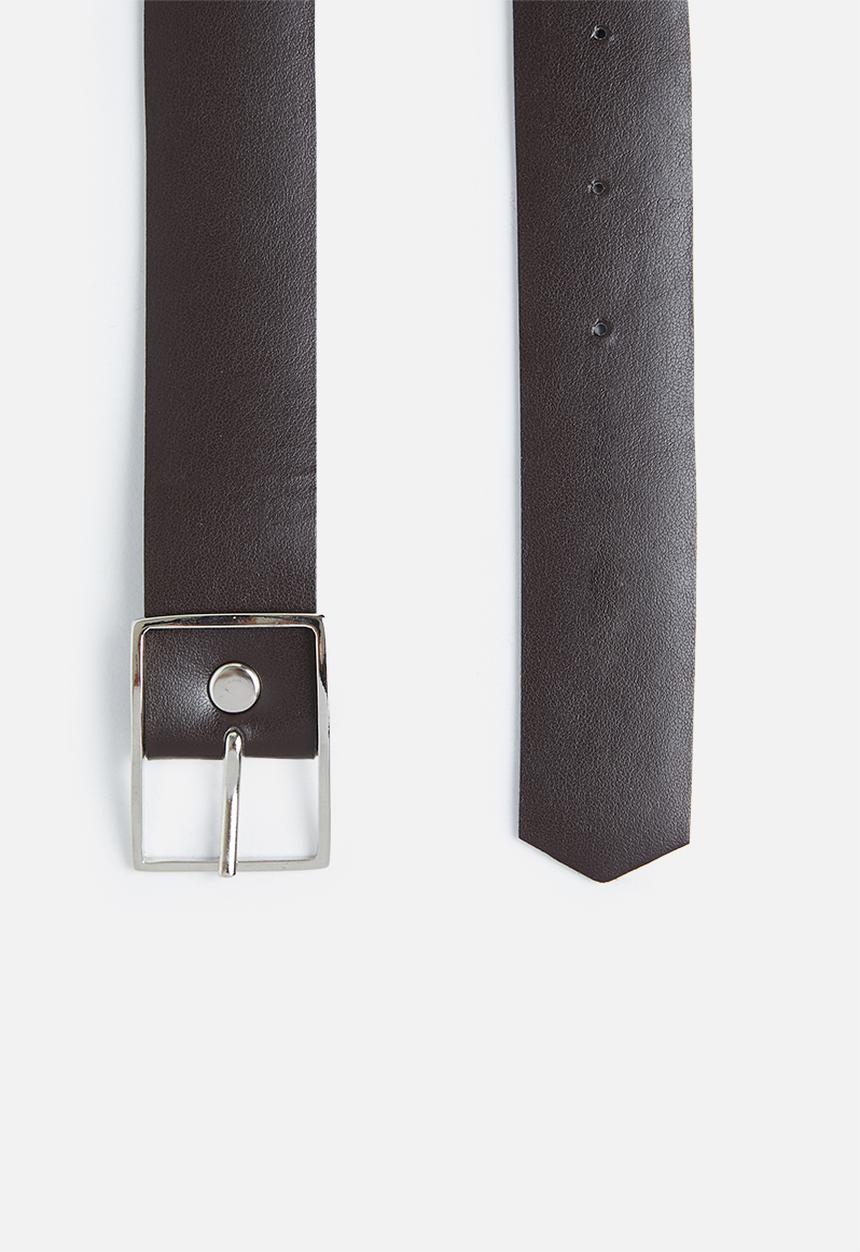 Superbalist - Chase two pu belts - black/brown 