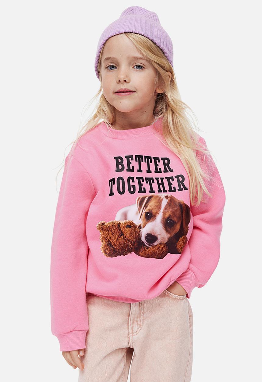 H&M - Printed sweatshirt - pink/better together
