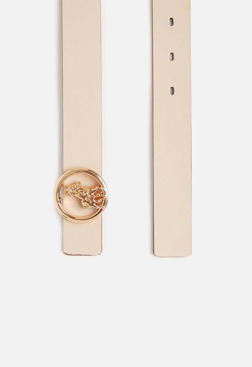 POLO - Andrea reversible belt - cream & tan