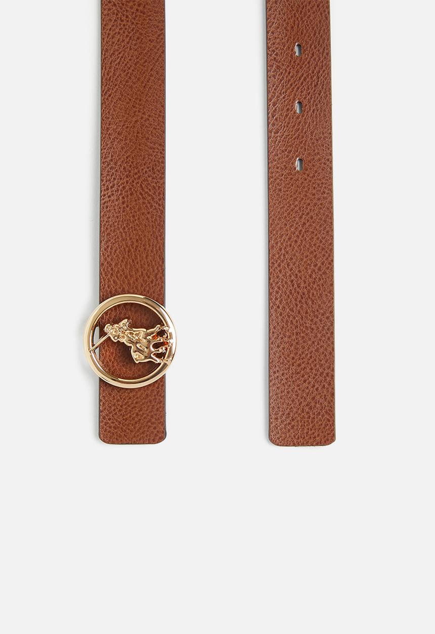 POLO - Andrea reversible belt - cream & tan