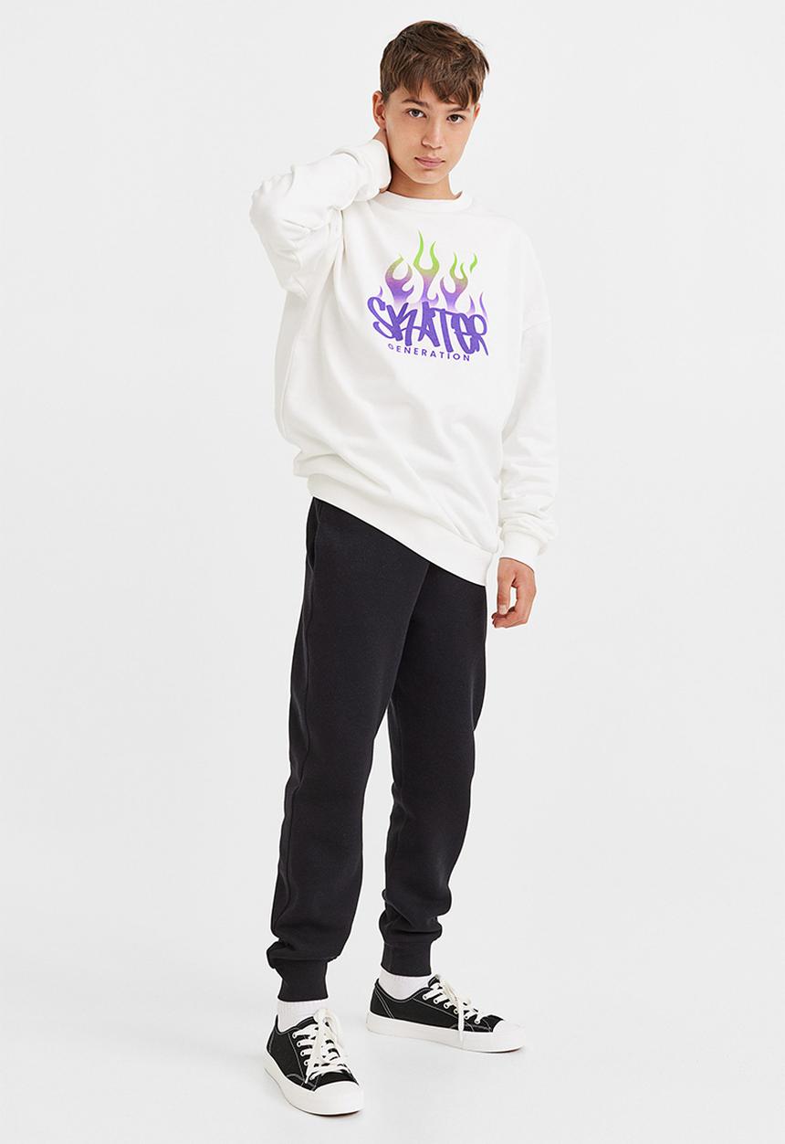 H&M - 2-Pack joggers - plum/black