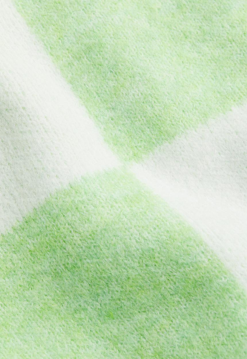 H&M - Jacquard-knit jumper - light green/checked