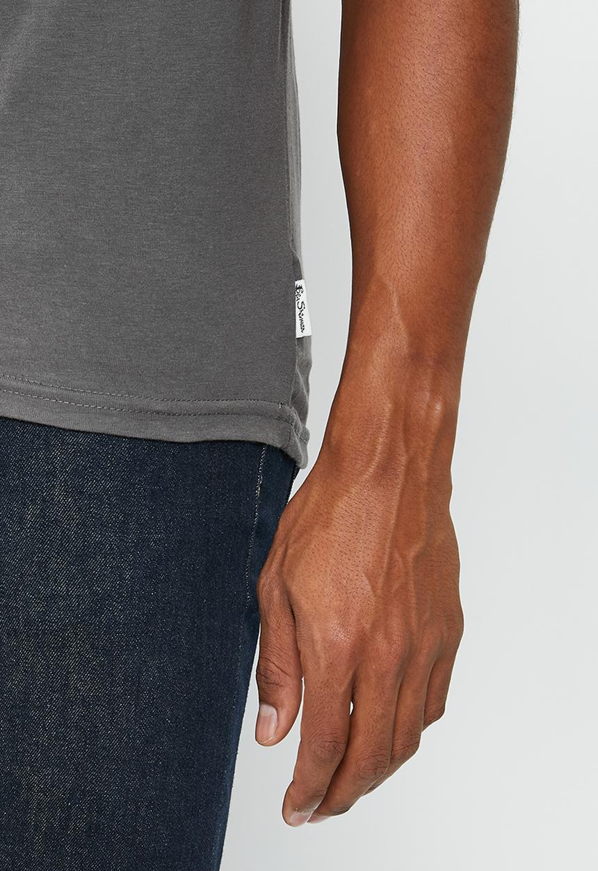 Ben Sherman - ESSENTIAL TARGET TEE - CHARCOAL