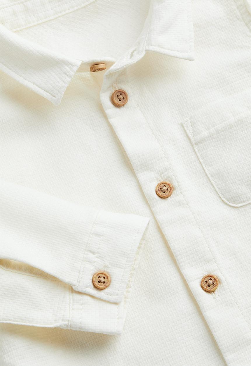 H&M - Shirt and bow tie - natural white/checked