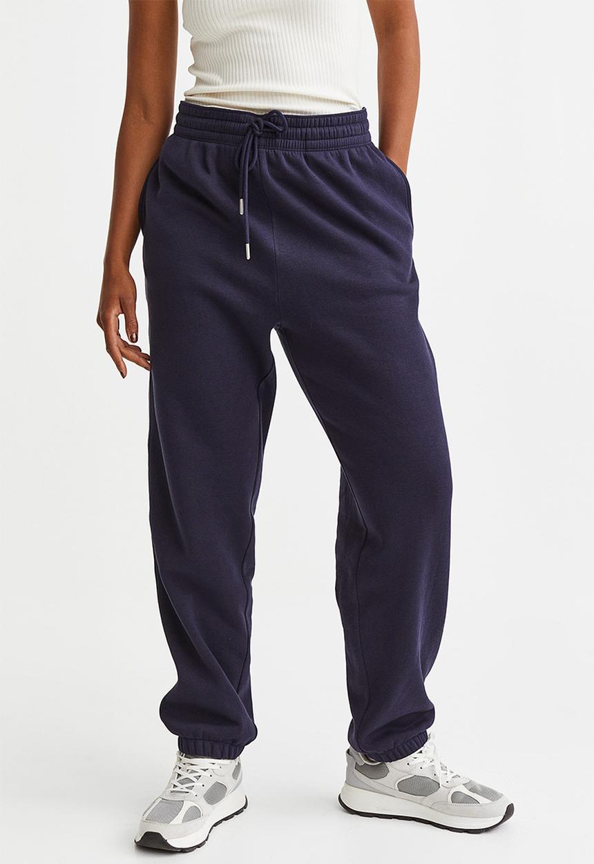 H&M - Cotton-blend sweatpants - navy blue