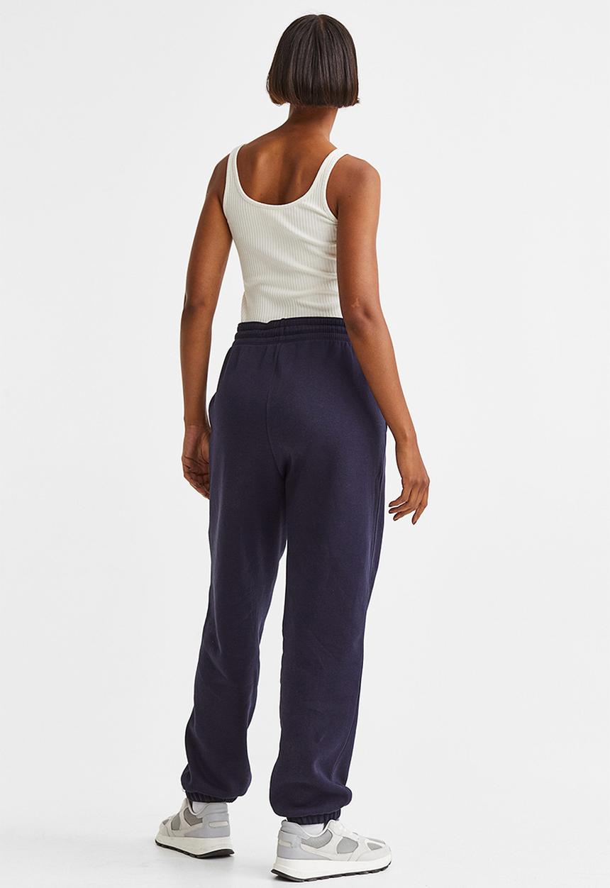 H&M - Cotton-blend sweatpants - navy blue