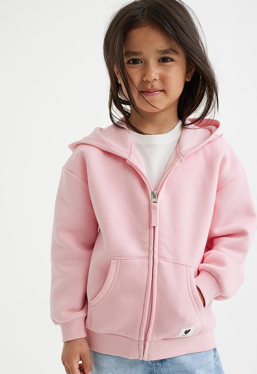 H&M - Zip-through hoodie - light pink