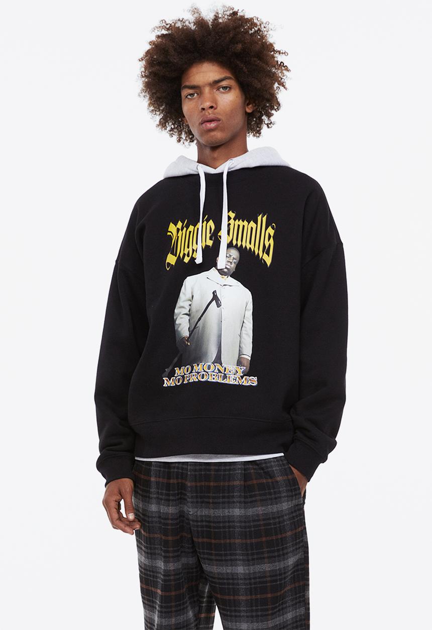 H&M - Relaxed fit sweatshirt - black/the notorious b.i.g.