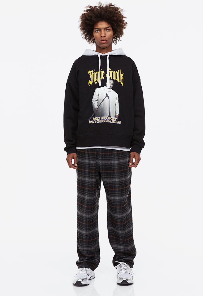 H&M - Relaxed fit sweatshirt - black/the notorious b.i.g.