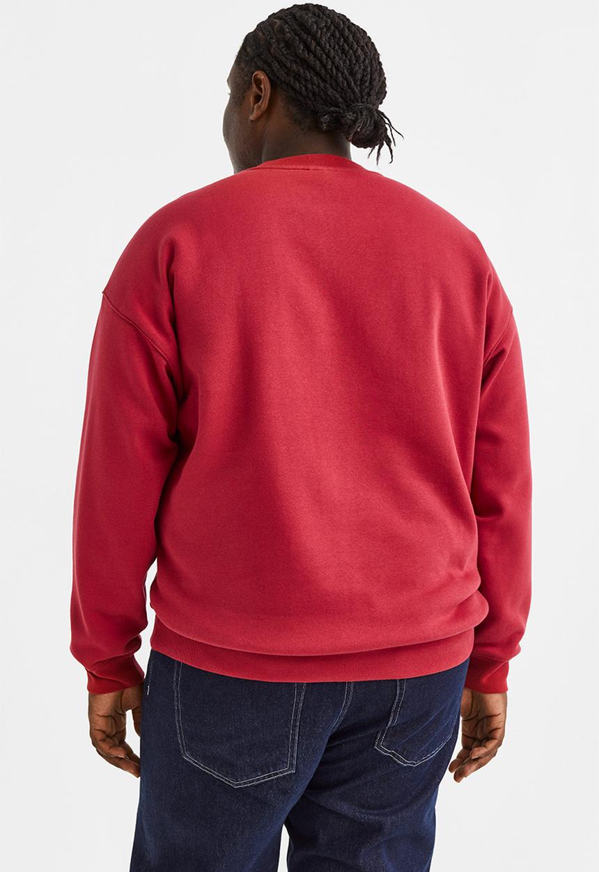 H&M - Oversized fit sweatshirt - red/new york